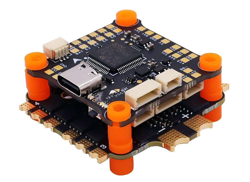 Flight Controller + ESC: Foxeer F405 V2 (Plug) FC Reaper 55A ESC 8S Stack - 